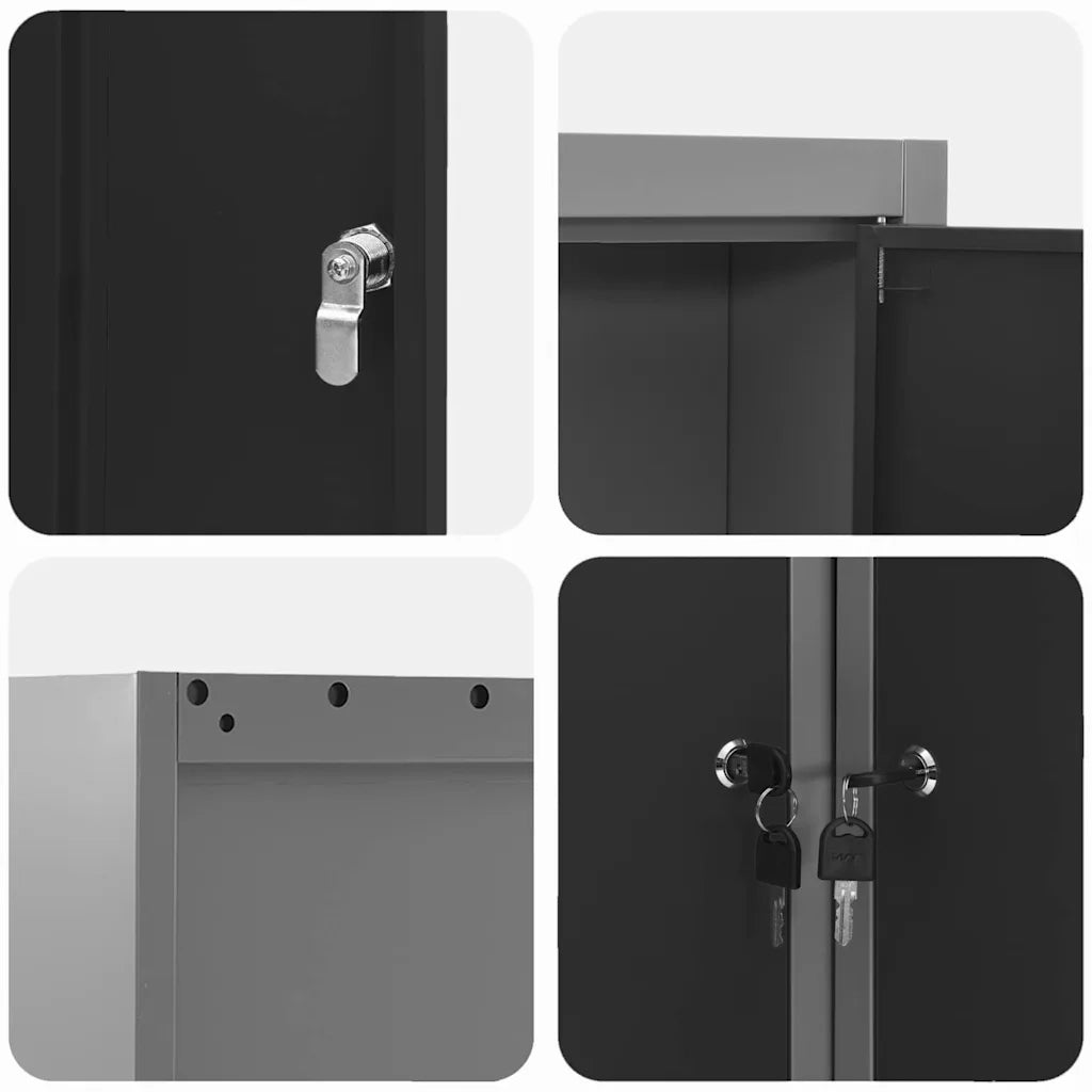 Mobile per attrezzi con blocco Nero e Grigio 55 x 55 x 55 cm CFW4393515