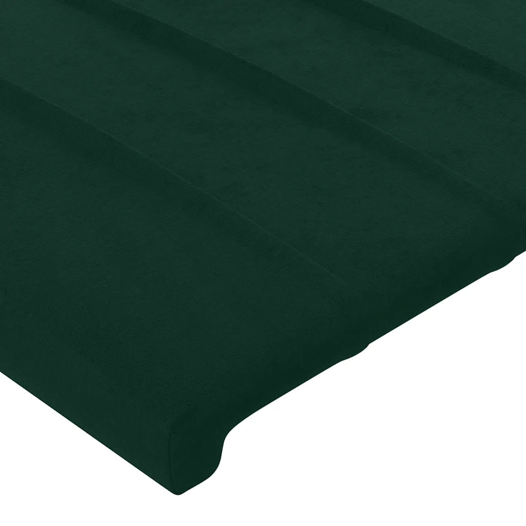 Testiera ad Orecchio Verde Scuro 83x23x118/128 cm in Velluto 3118227