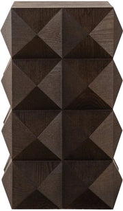 Comodino - 3D-inciso - Retro - Legno di Cuoio - Senza Montaggio