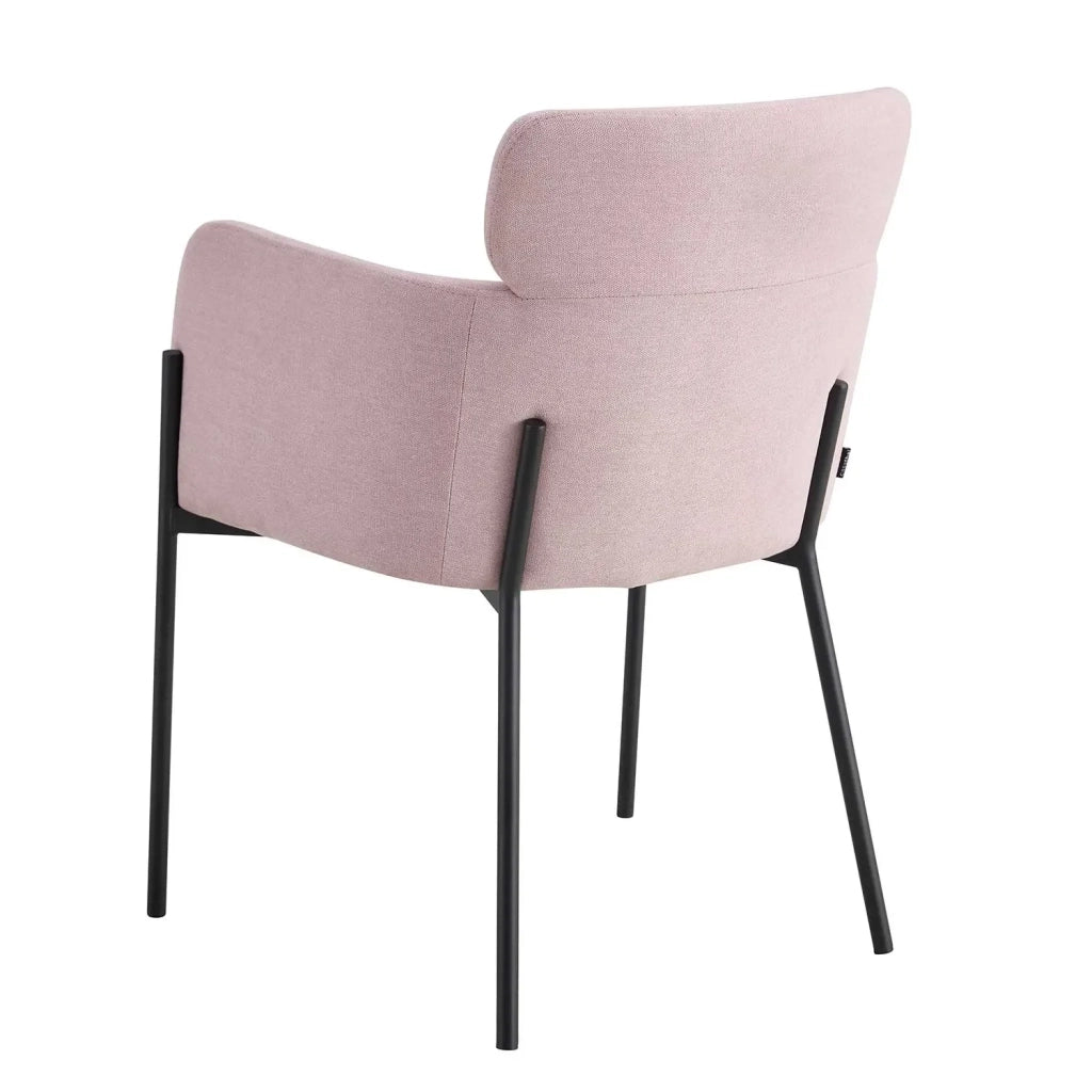 LÚZETE - POLTRONA RIVESTITA ROSA PASTELLO COSMO