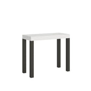 Consolle allungabile 90x40/300 cm Everyday bianco frassino gambe antracite