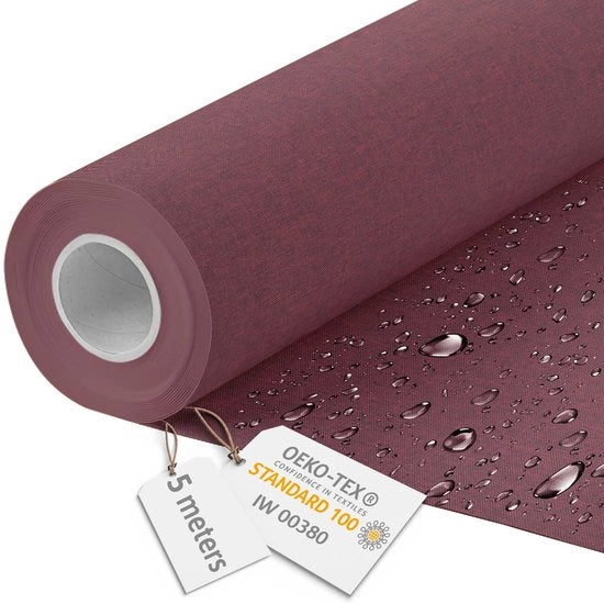 Tela Canvas Acqua-Resistente - Tessuto per mobili a metro, Imitazione Piastra 160 cm Largo - Tela Acqua-Resistente 220 g/m2 600D - Tela per Ombrelloni Acqua-Resistente per metro, Aurora Fiorente 5M