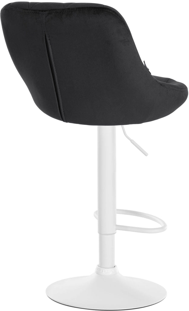 Sgabello da bar Lazio Velvet nero,bianco