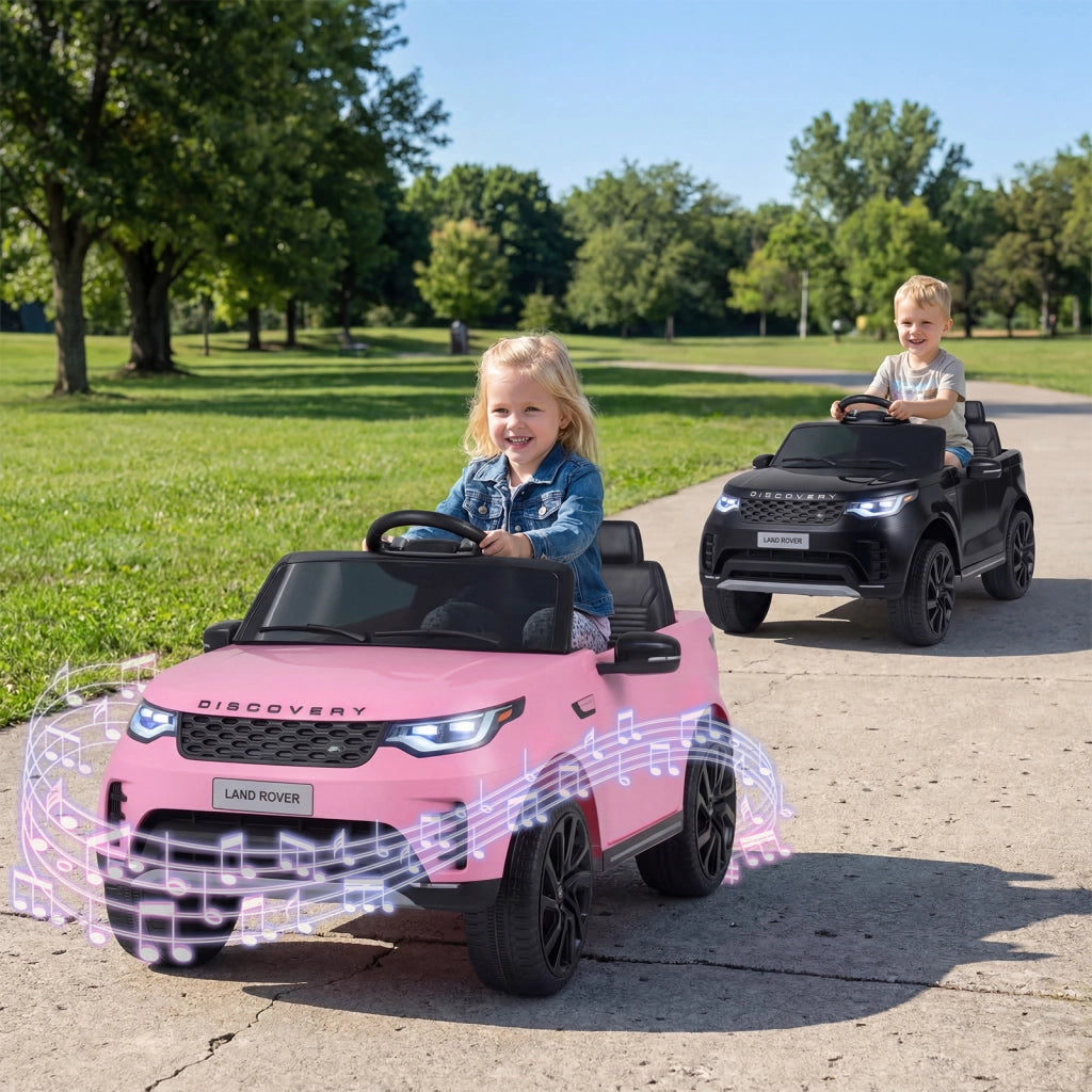 Macchina elettrica per bambini funzione di avvio e arresto graduali, Auto cavalcabile con telecomando e musica per bambini 3+ anni Rosa