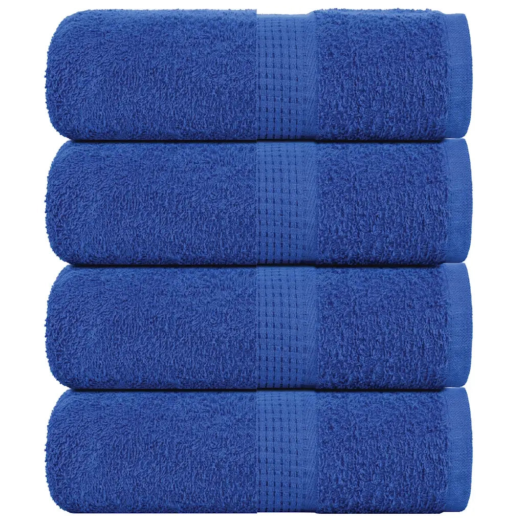 Asciugamani Ospiti 4 pz Blu 30x50 cm 360 g/mÂ² 100% Cotone