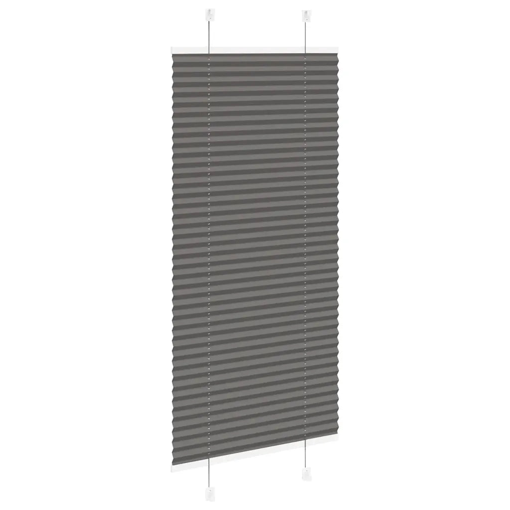 Tenda Plissettata Nera 55x150 cm Larghezza Tessuto 54,4 cm 4015134