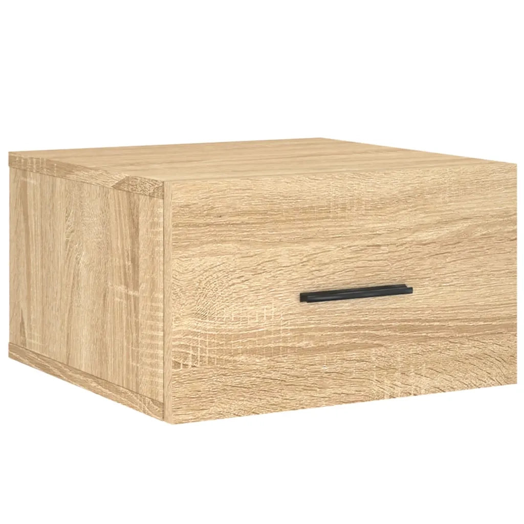 vidaXL Comodini a Muro 2 pz Rovere Sonoma 35x35x20 cm