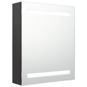 Armadietto Bagno | Armadio da bagno con Specchio e LED Antracite 50x14x60 cm