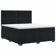 Letto box spring con materasso Nero 200 x 200 cm Velluto 3453718
