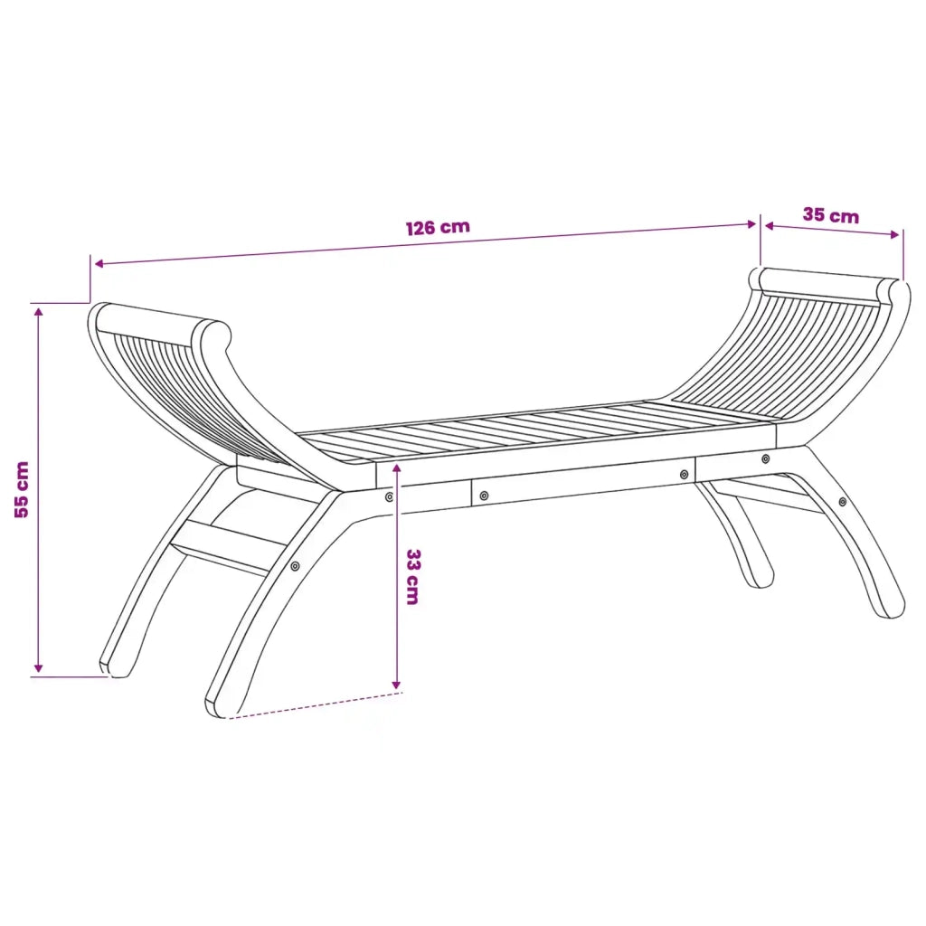 Panchina da giardino 2-Numero di posti 126 cm 42033196