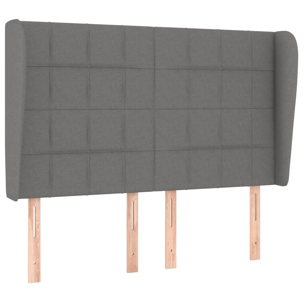 Giroletto a Molle con Materasso Grigio Scuro 140x200cm Tessuto