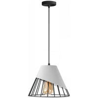 Lampa Da Soffitto Pensile Paralume Metallo Bianco APP228-1CP