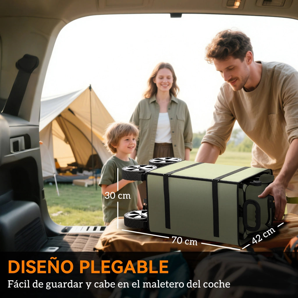 Carrello Pieghevole ¨C Zephmum ¨C Verde, 180 L, 120 kg