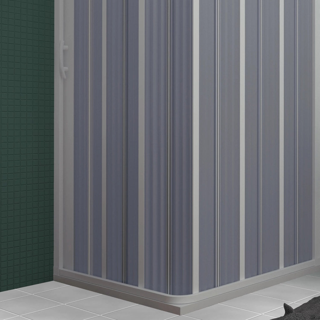 Box Doccia in PVC 100x100CM H185 a soffietto con Apertura Laterale colore Bianco mod. Flex