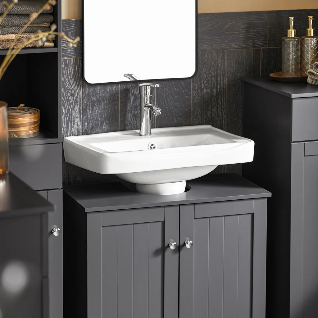 Mobile Sottolavabo Per Bagno Con 2 Ante L60*P30*A60 Cm, BZR18-II-DG SoBuy