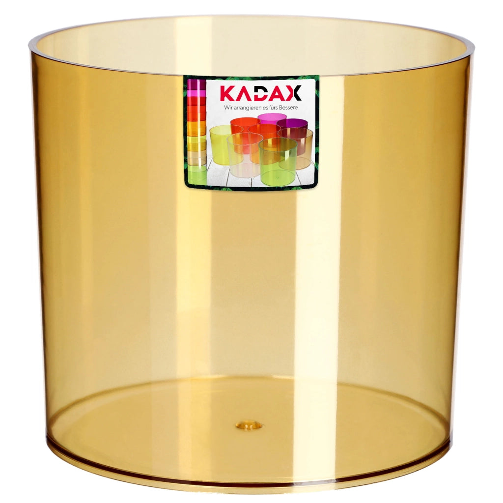 Vaso da fiori rotondo KADAX in plastica, 12,5 cm, arancione
