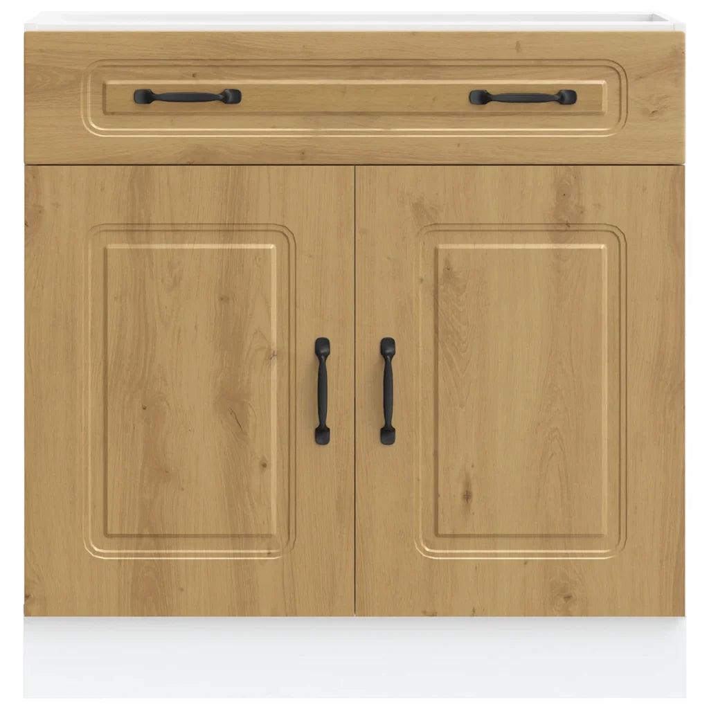 Base da Cucina Kalmar Rovere Artigianale in Legno Multistrato 853506