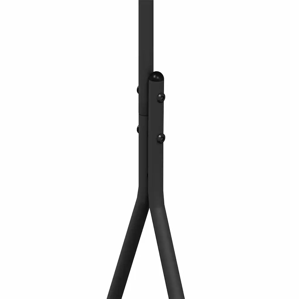 vidaXL Stendibiancheria con lo scaffale Nero 100 x 56 x 154 cm Acciaio