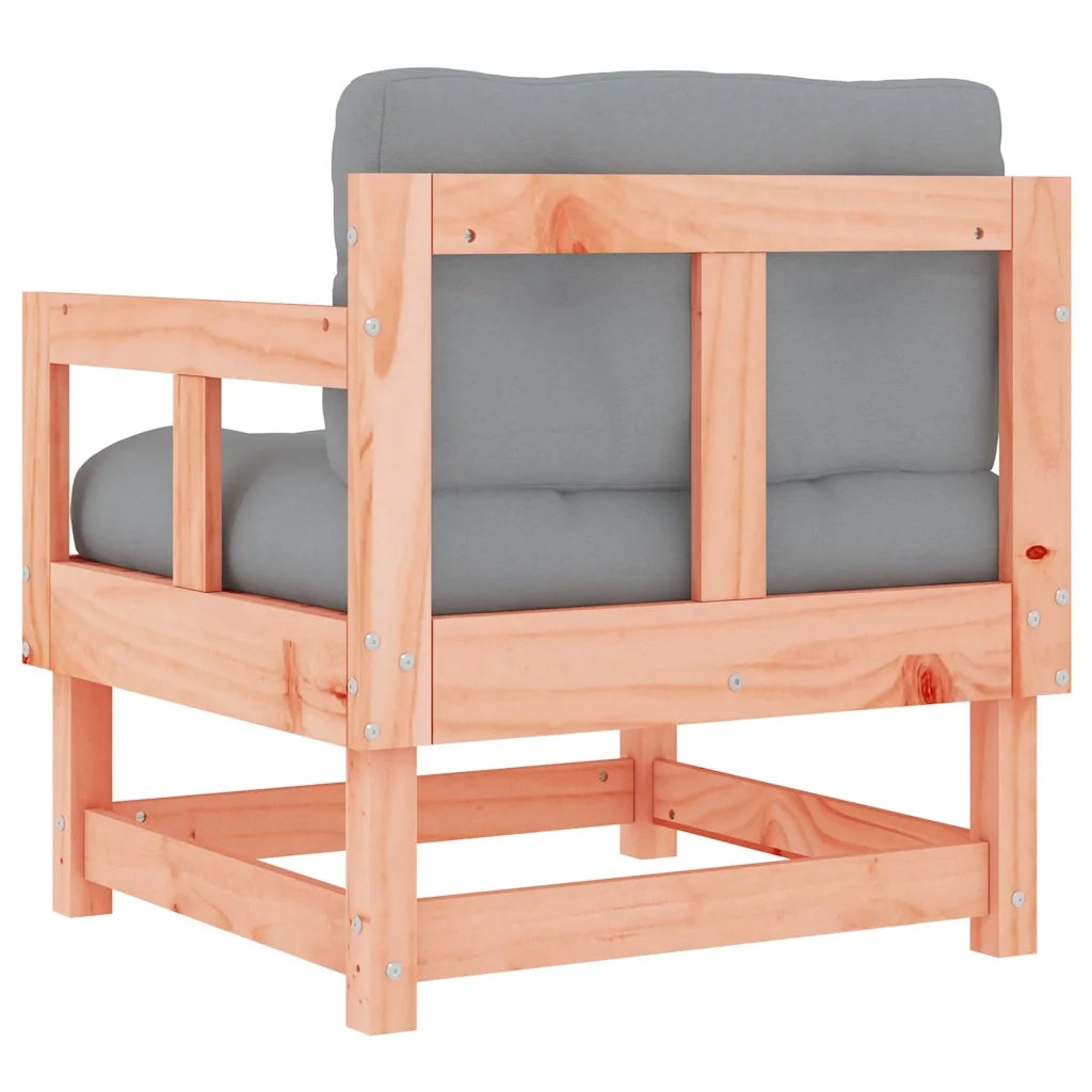 Sedie da Giardino con Cuscini 2 pz in Legno Massello di Douglas