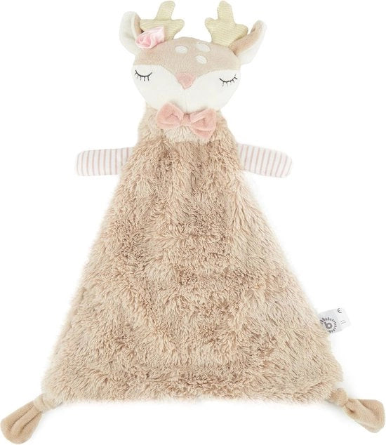 Coperta di accappatoio con disegno di cervo per bambina neonata | Carino regalo per il parto | Giocattolo per bambini 0-6 mesi
