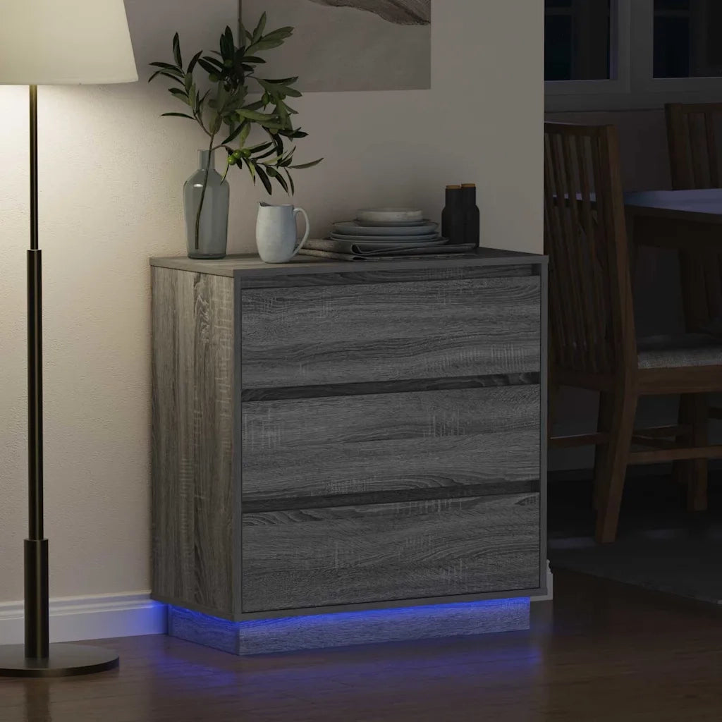 Armadio da Notte Grigio 71 x 34,5 x 75 cm Legno multistrato 869639