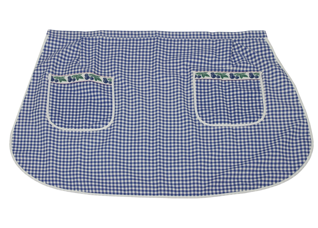 Pack 6 Pezzi Grembiule Cucina Chef Casa Barbecue Con Tasche Dis. Quadretti Modello Alberica