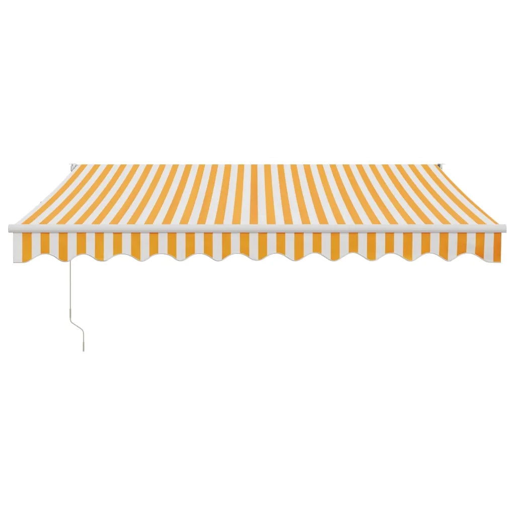 Tenda Retrattile Gialla e Bianca 3x2,5 m in Tessuto e Alluminio