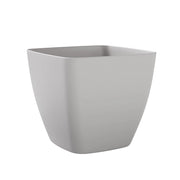 Vaso Quadrato Indoor e Outdoor Tera Ceylon Kit Cloud Ø40 cm in Plastica Grigio Chiaro