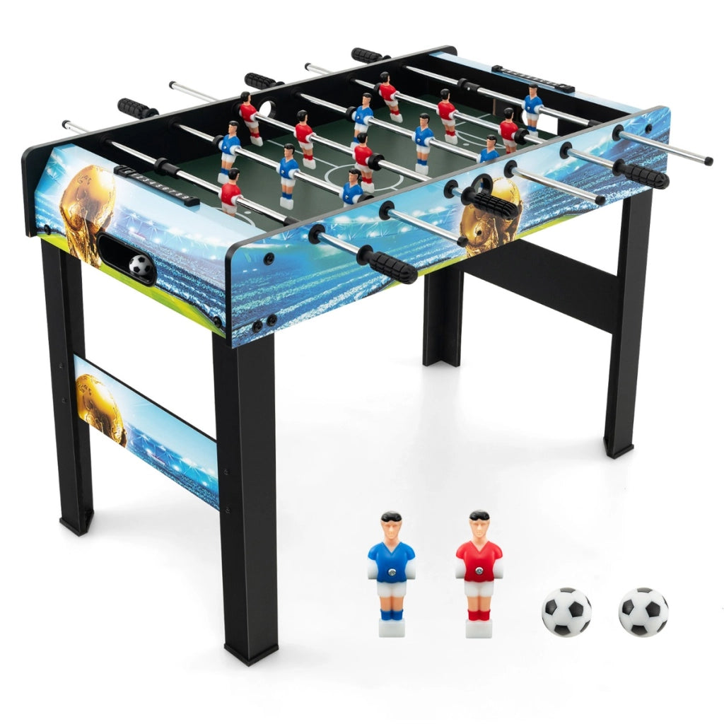 Calcio balilla 94 cm con segnapunti tema calcio e gambe rimovibili-Gioco da sala giochi per adulti e bambini