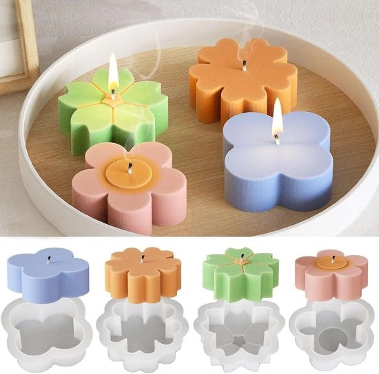 Set di stampi in silicone per fiori - 4 pezzi - kit per creare candelabri DIY con resina epoxi - stampi per torte di fiori - kit per creare decorazioni artigianali per compleanni e matrimoni