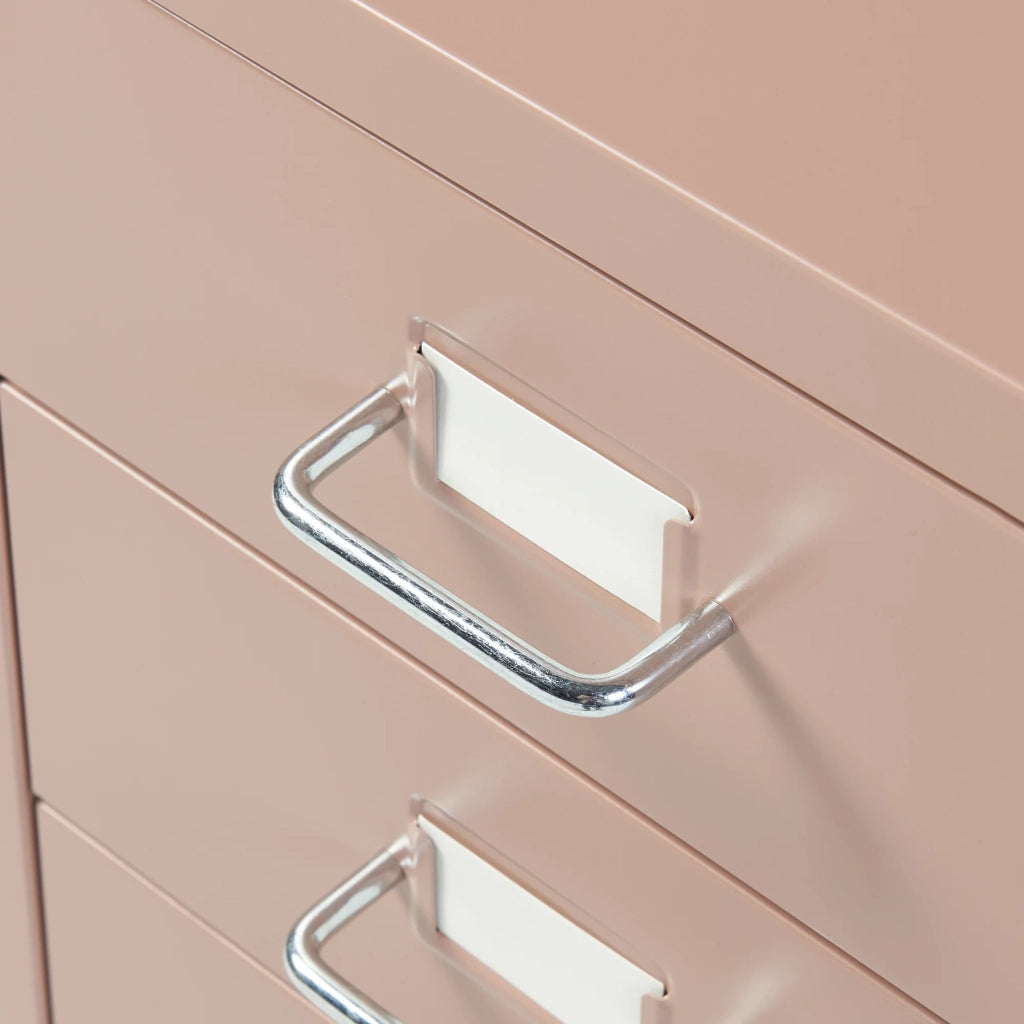 Mobiletto da ufficio mobile contenitore su ruote con 5 cassetti 69 x 28 x 41 cm marrone chiaro 03_0009102