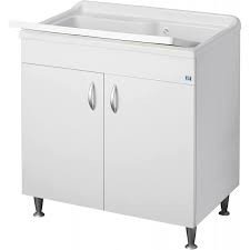 Lavatoio pangea cop.lav.124x60 c est.scorr.-vasca dx., cort.rosso