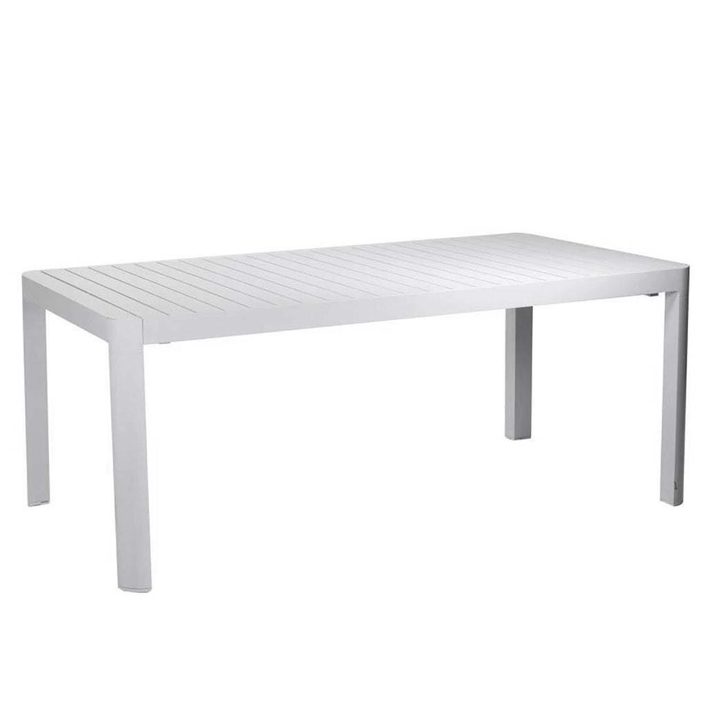 Tavolo in alluminio Claveland bianco allungabile rettangolare