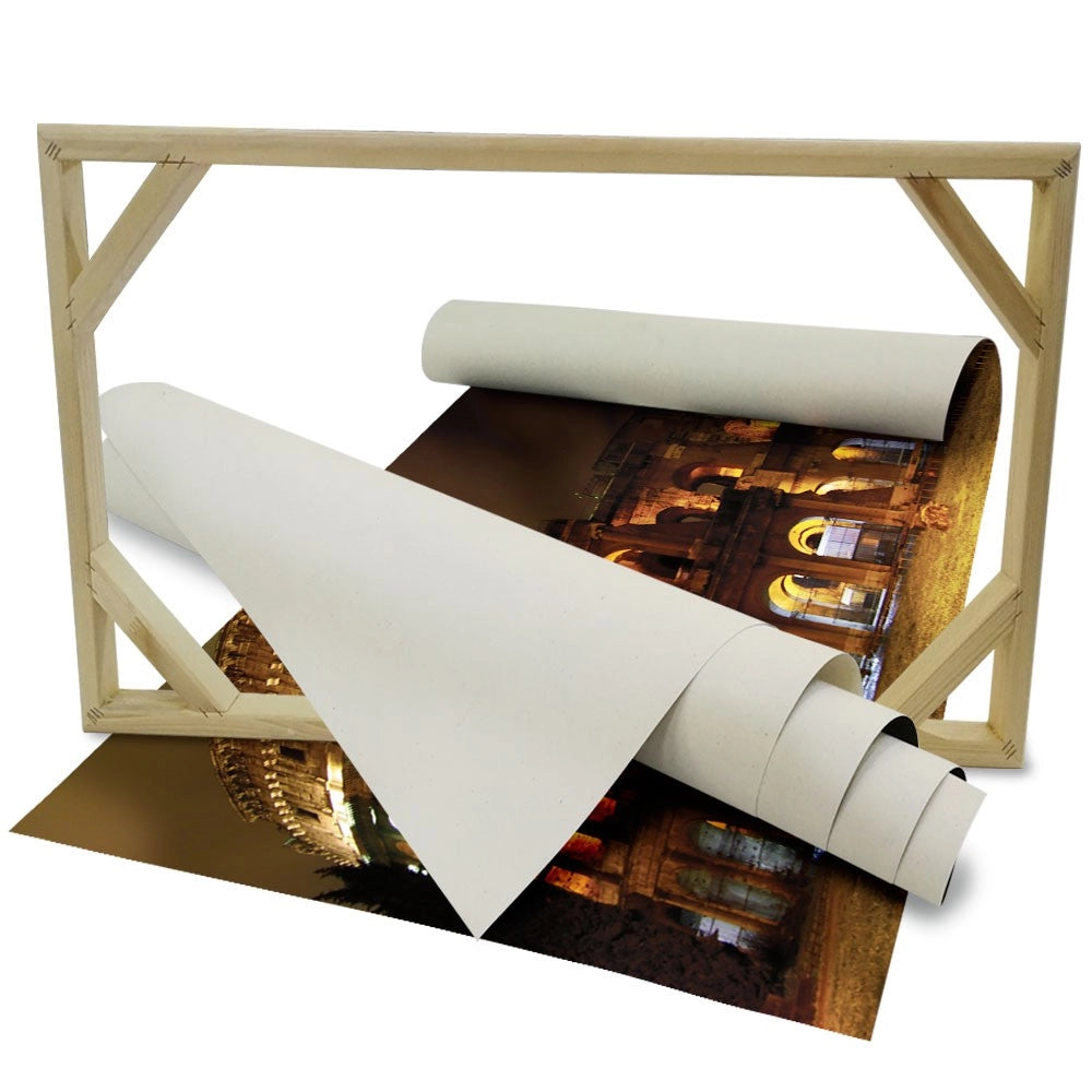 Colosseo Roma night - Quadro Canvas su telaio in legno Misura: 70X50 cm