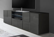 Mobile TV 2 Porte 2 Nicchie in Melamina 181x42x57cm TFT Chequers Antracite