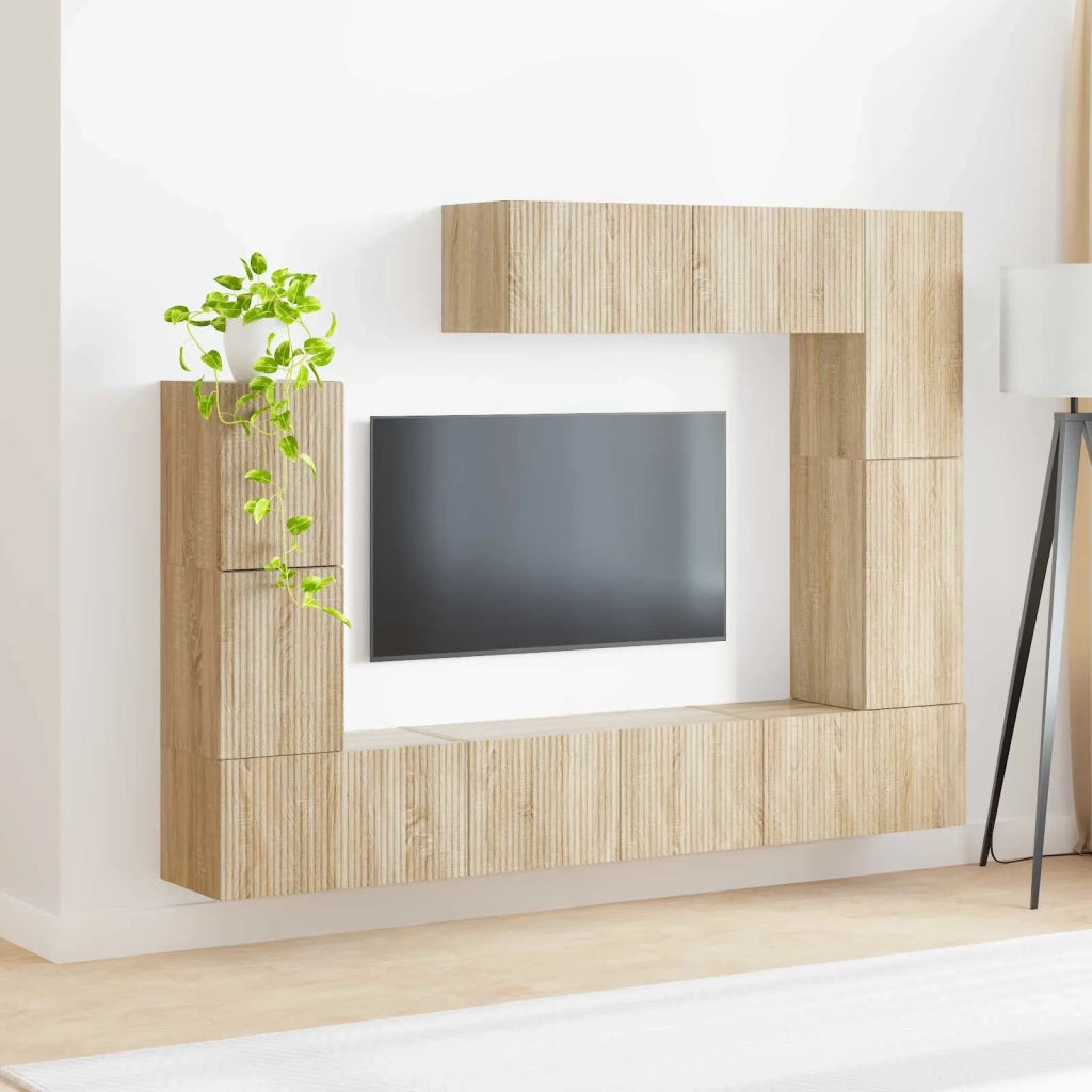 Set mobile TV 5 pcs Rovere Sonoma Legno multistrato