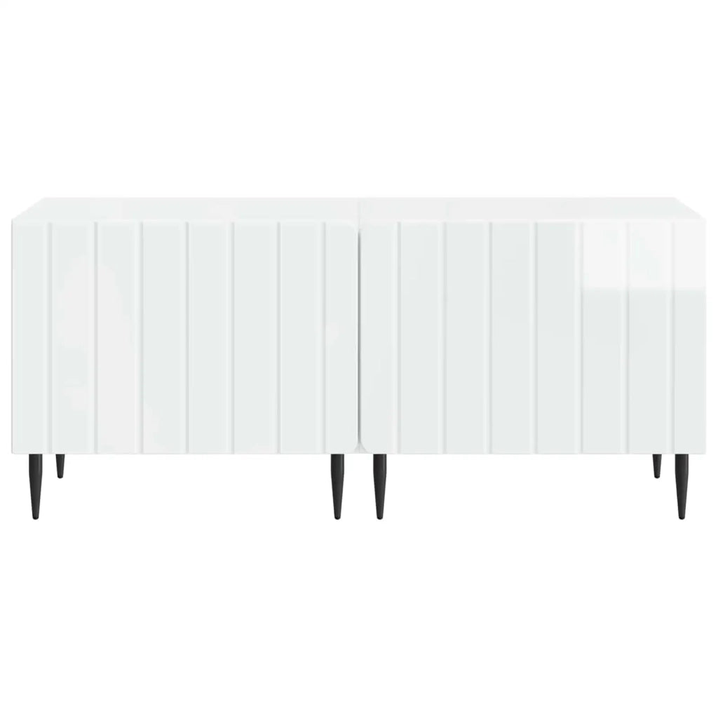 Mobile TV Bianco Lucido Legno ingegnerizzato 896459