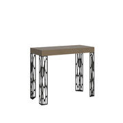 Consolle Allungabile 90-300x40x77 cm Ghibli Tortora Telaio Antracite