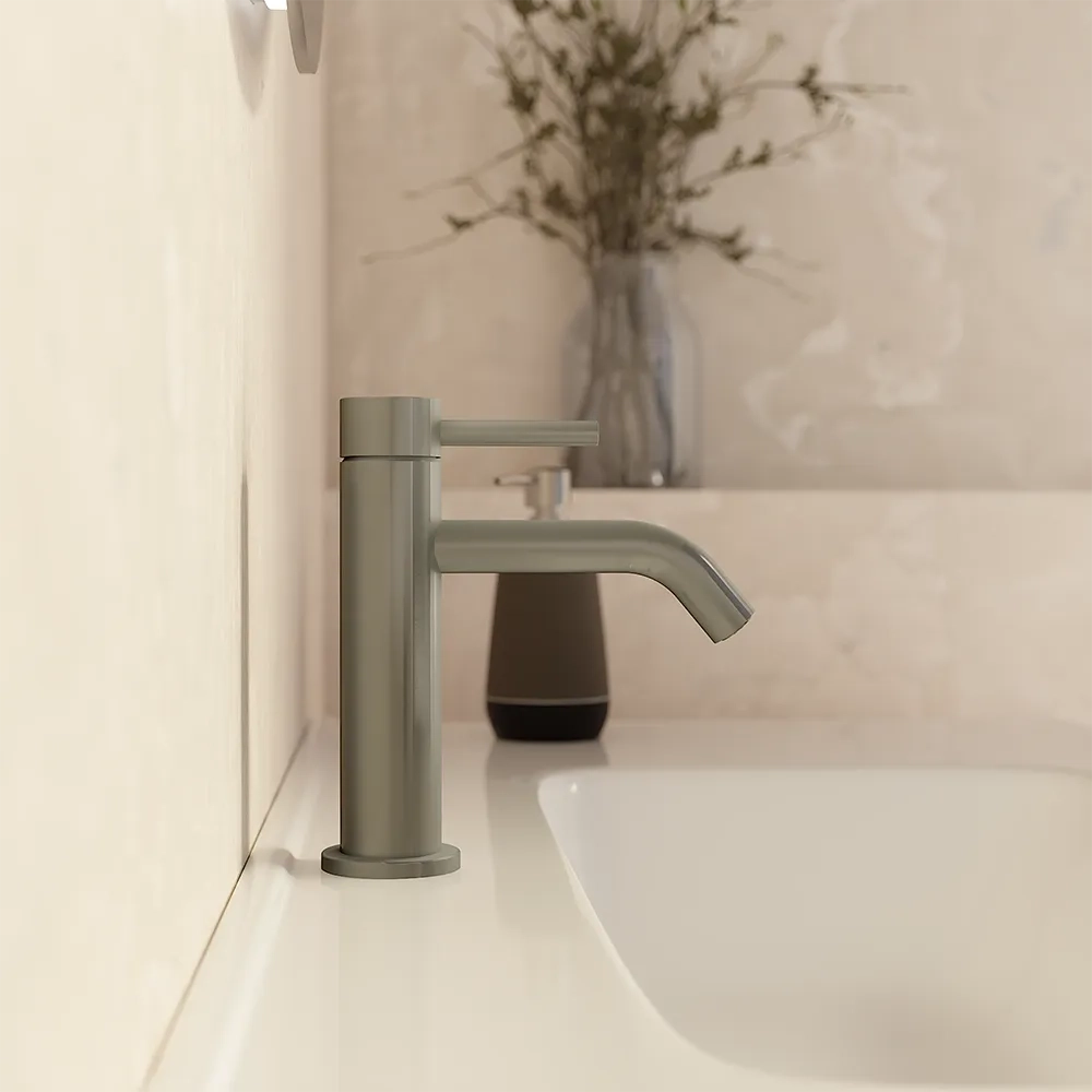 Set miscelatori: lavabo bidet senza scarico e incasso doccia c/deviatore nickel spazzolato | Bette