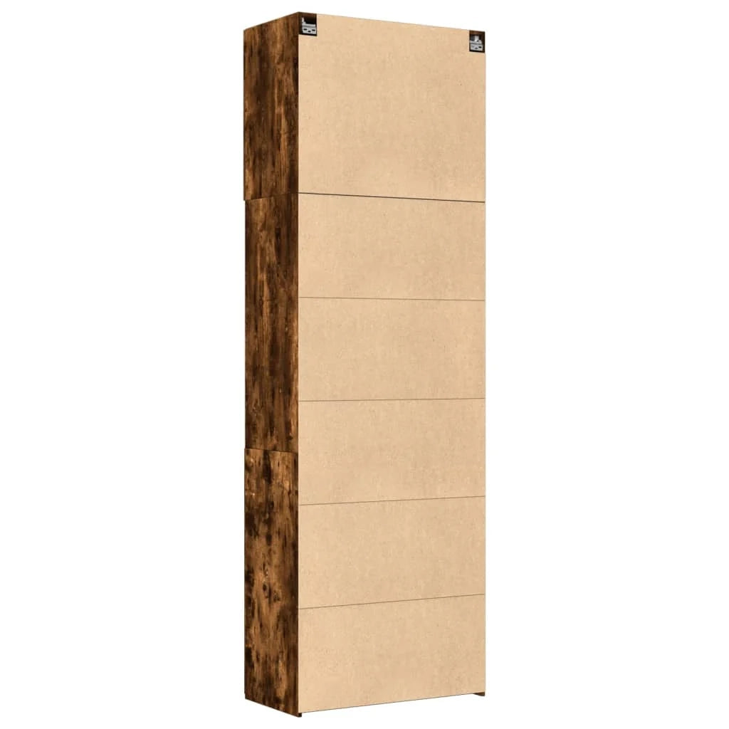 Credenza buffet cassettiera mobile contenitore organizer cucina soggiorno soggiorno alto 80 x 42,5 x 249 cm derivati ​​del legno marrone 02_0033564