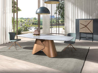 Sedia girevole in similpelle verde chiaro