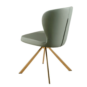 Sedia girevole in similpelle verde chiaro