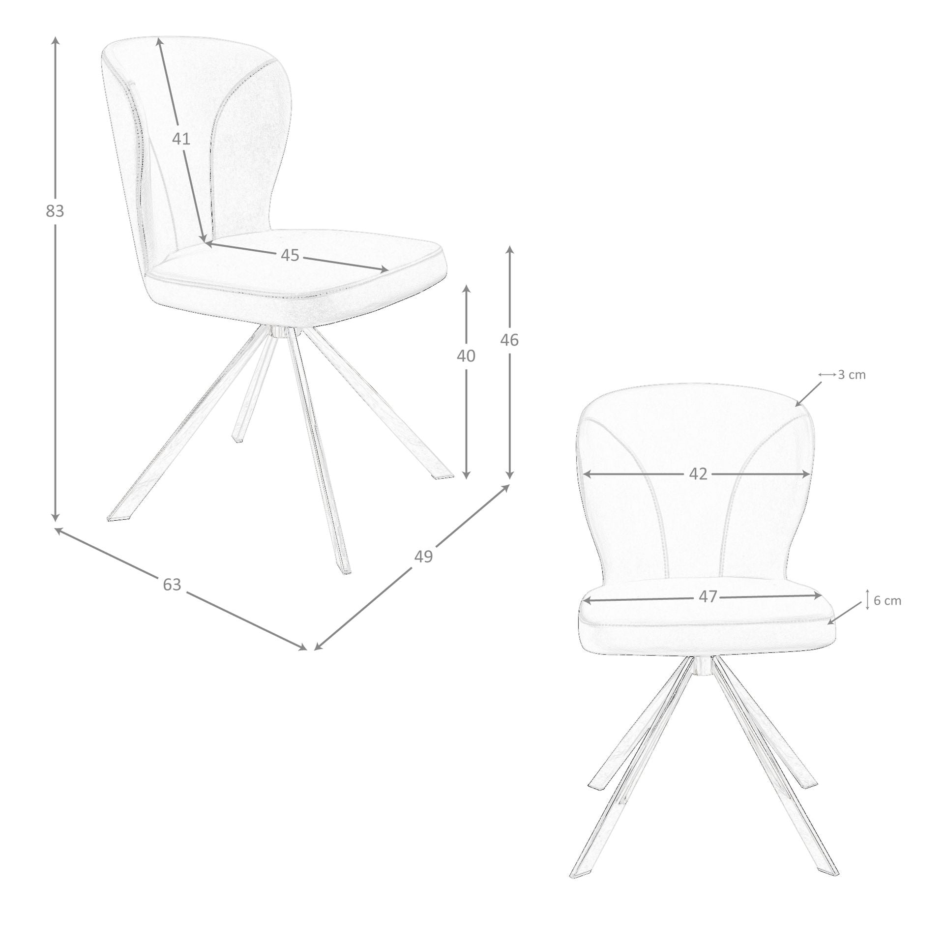 Sedia girevole in similpelle verde chiaro