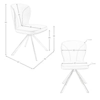 Sedia girevole in similpelle verde chiaro