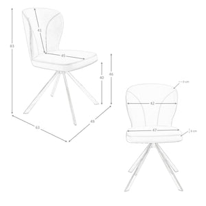 Sedia girevole in similpelle verde chiaro