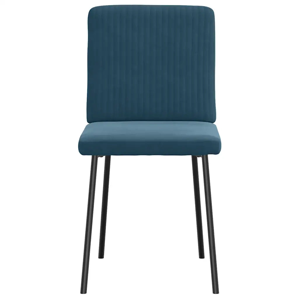 Sedie da Pranzo 6 pz Blu in Velluto 3315566