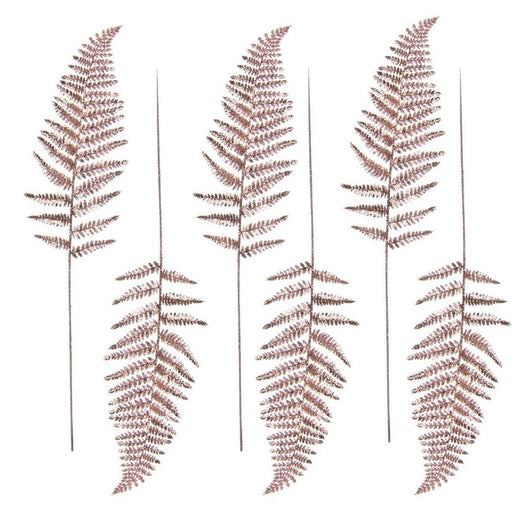 Rametto Natalizio per Decorazioni Felce Fiori Foglie di Natale Colore: Oro rosa