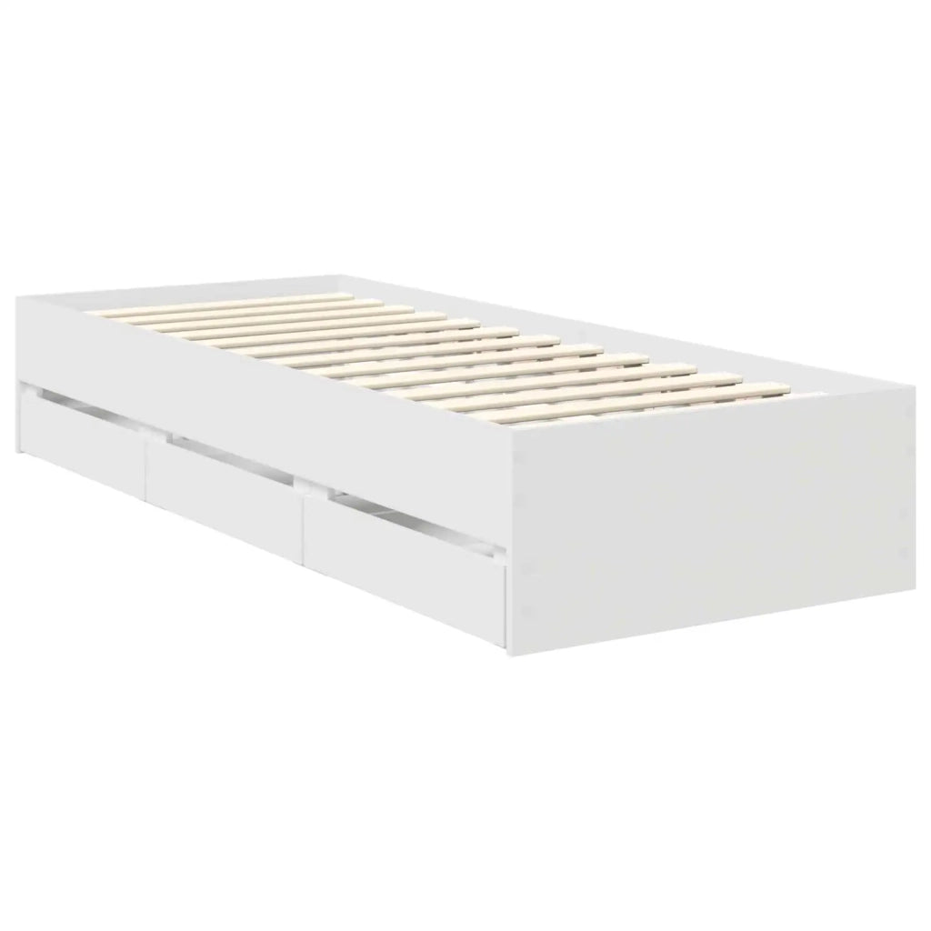 Struttura del letto Bianco 75 x 190 cm Legno Ingegnerizzato