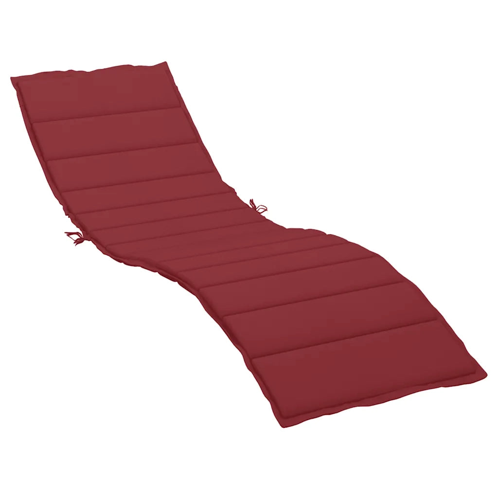 Cuscino per Lettino Rosso Vino 200x70x3 cm in Tessuto Oxford 314227
