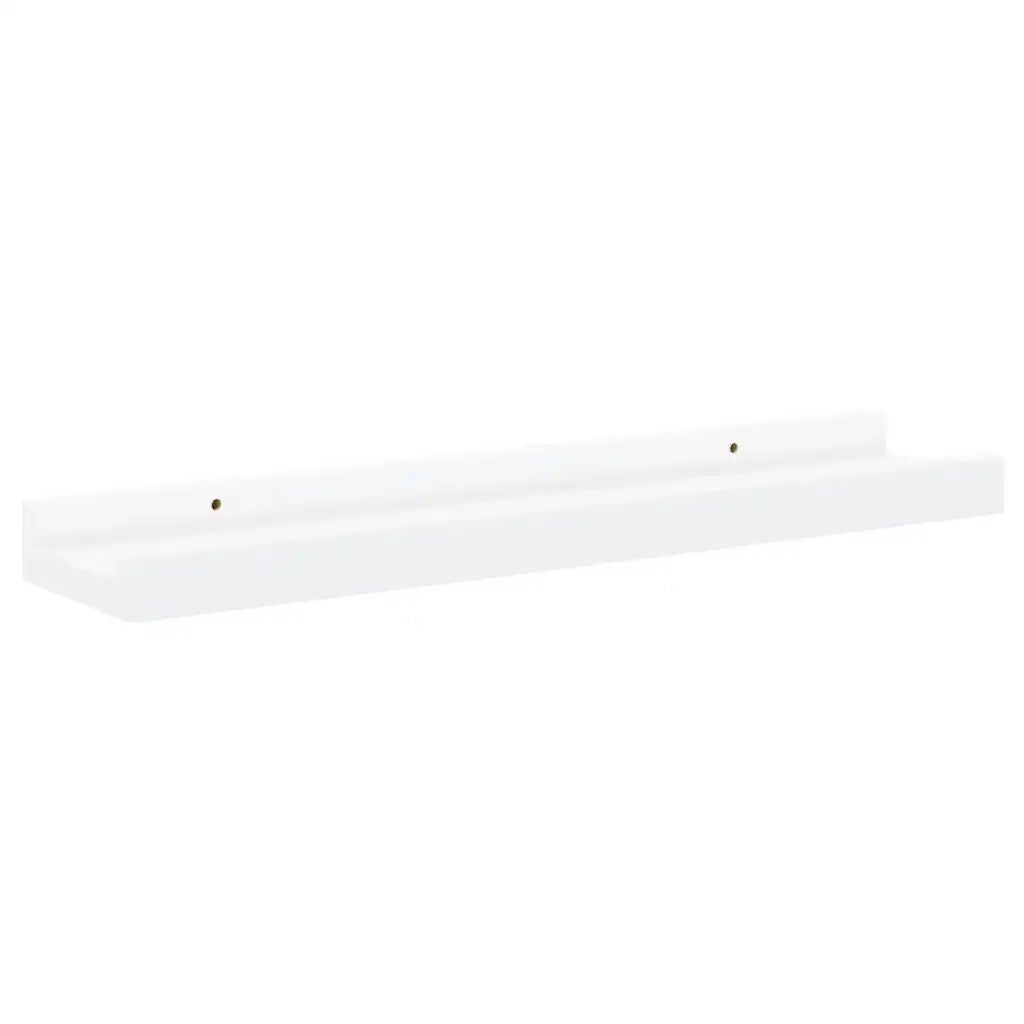 Mensole con Sporgenza 2 pz-Ripiani-Scaffale Bianche 40x9x3 cm MDF